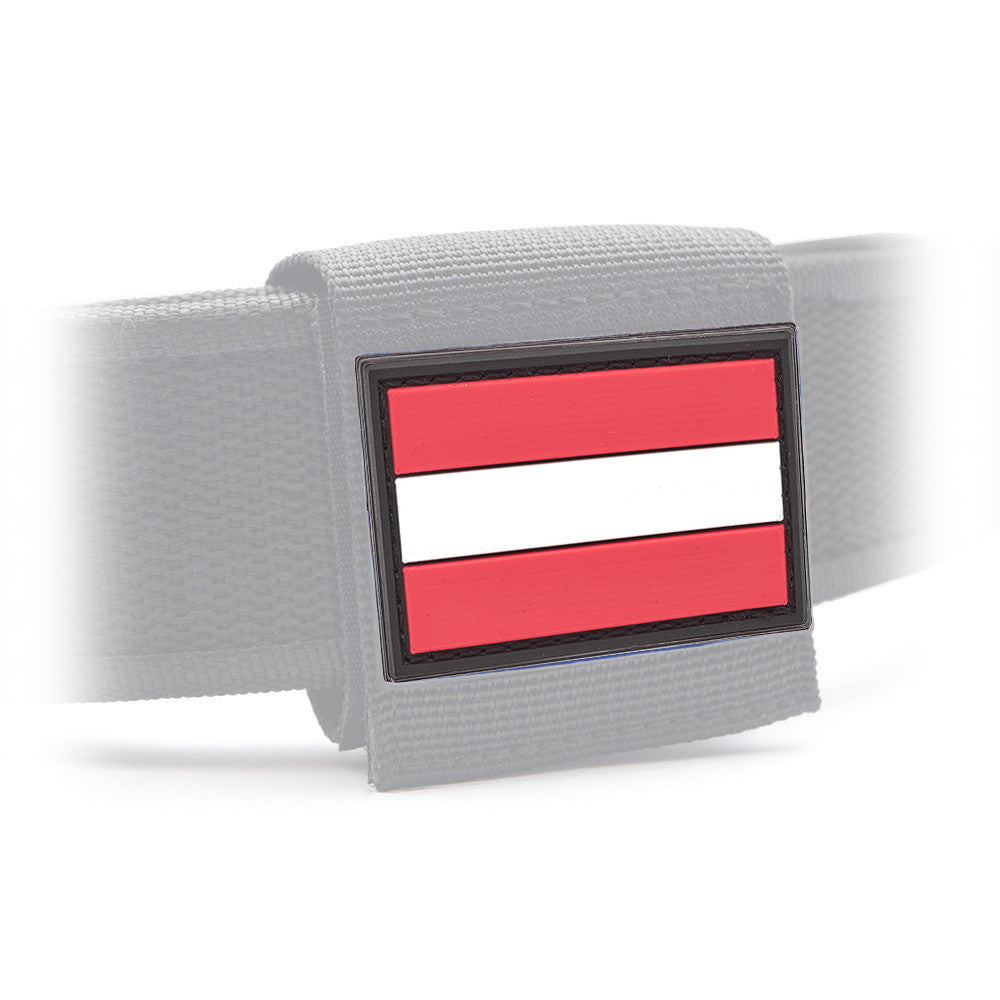 Eemann Tech - Austrian Flag PVC Patch 3x5cm with Hook and Loop Fastener