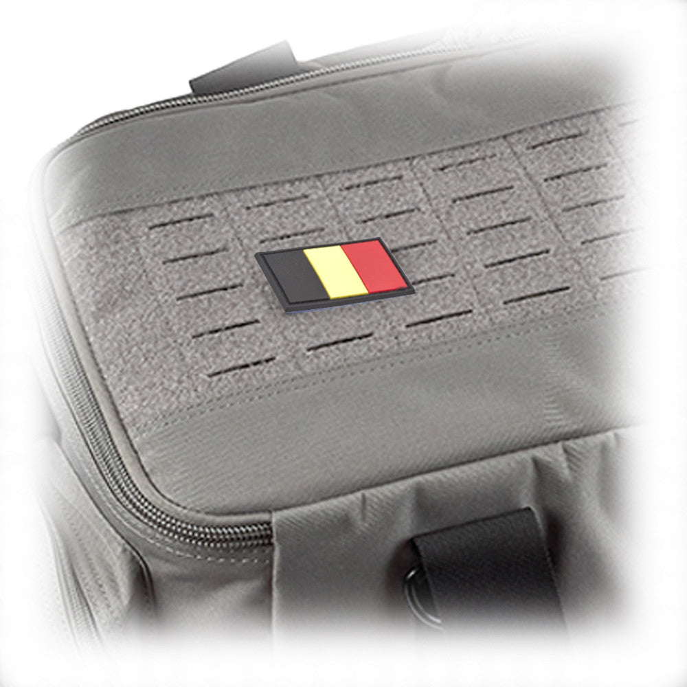 Eemann Tech - Belgium Flag PVC Patch 3x5cm with Hook and Loop Fastener