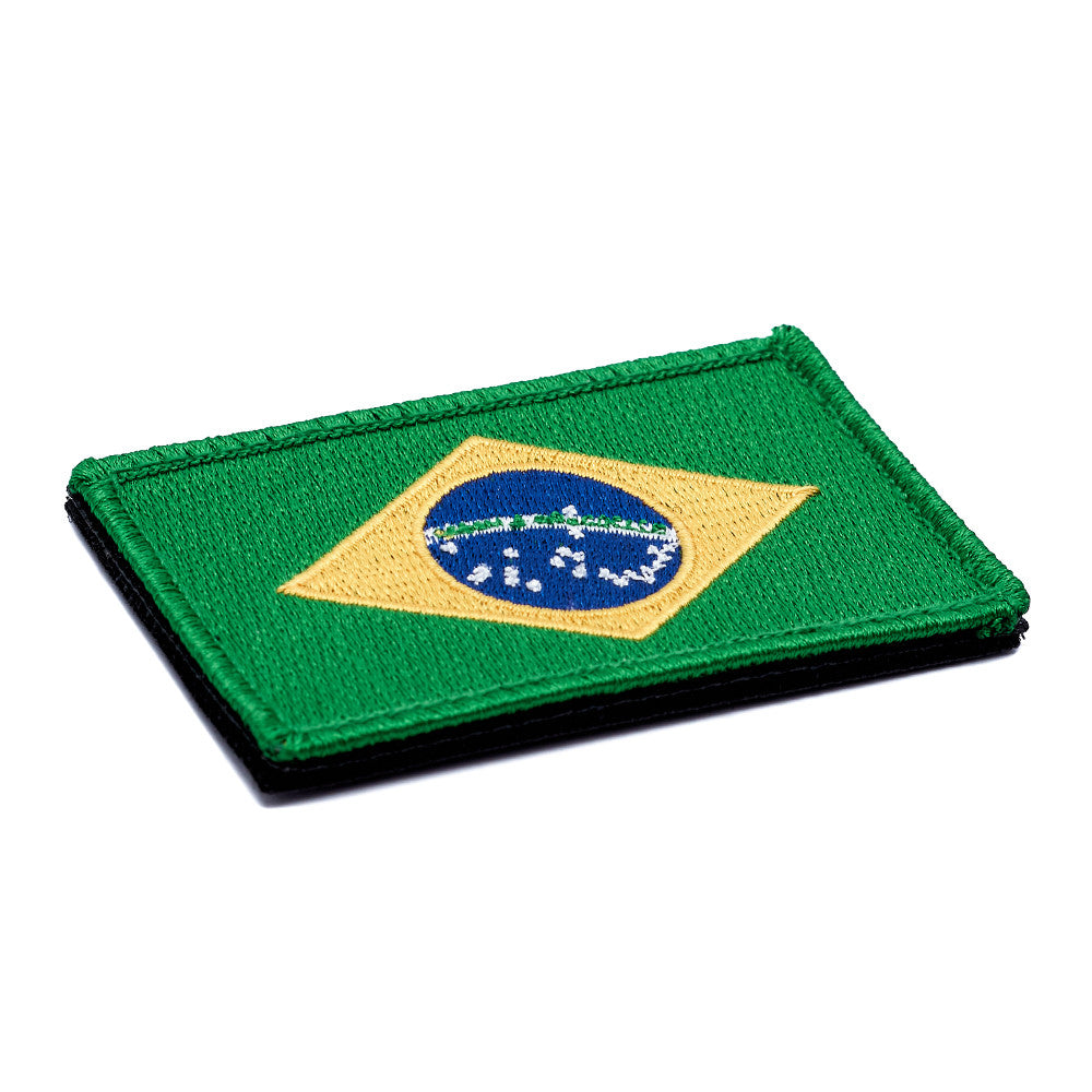 Eemann Tech - Brazil Flag Embroidery Patch with Fastener Hook and Loop