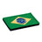 Eemann Tech - Brazil Flag Embroidery Patch with Fastener Hook and Loop