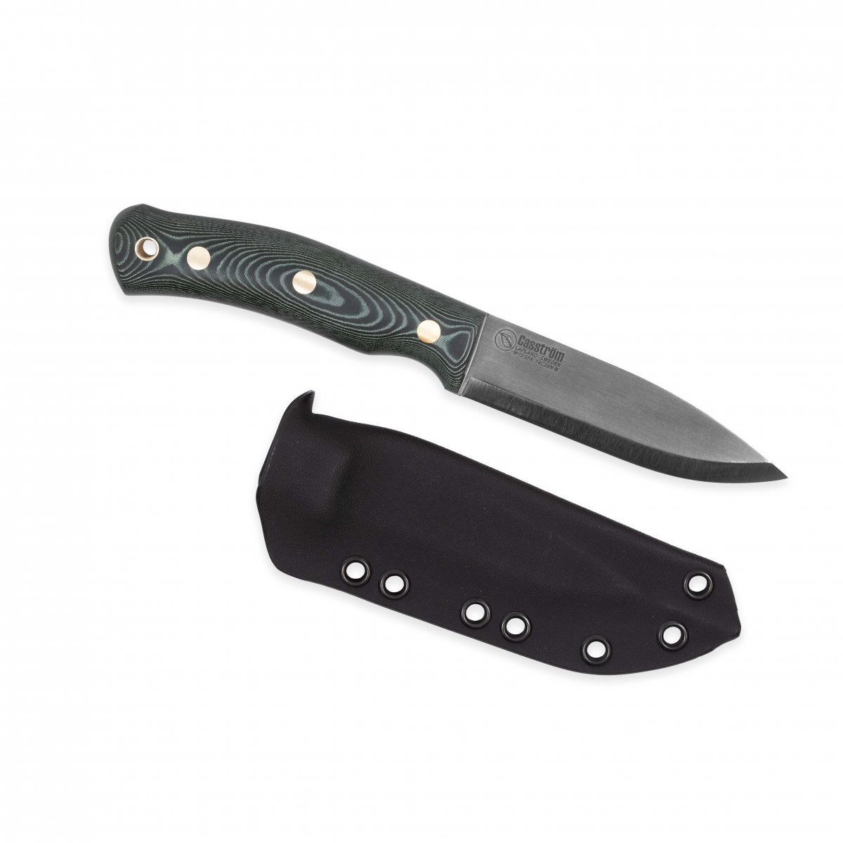 Casström No.10 SFK kniv Grön micarta & rostfritt stål, slida i Kydex