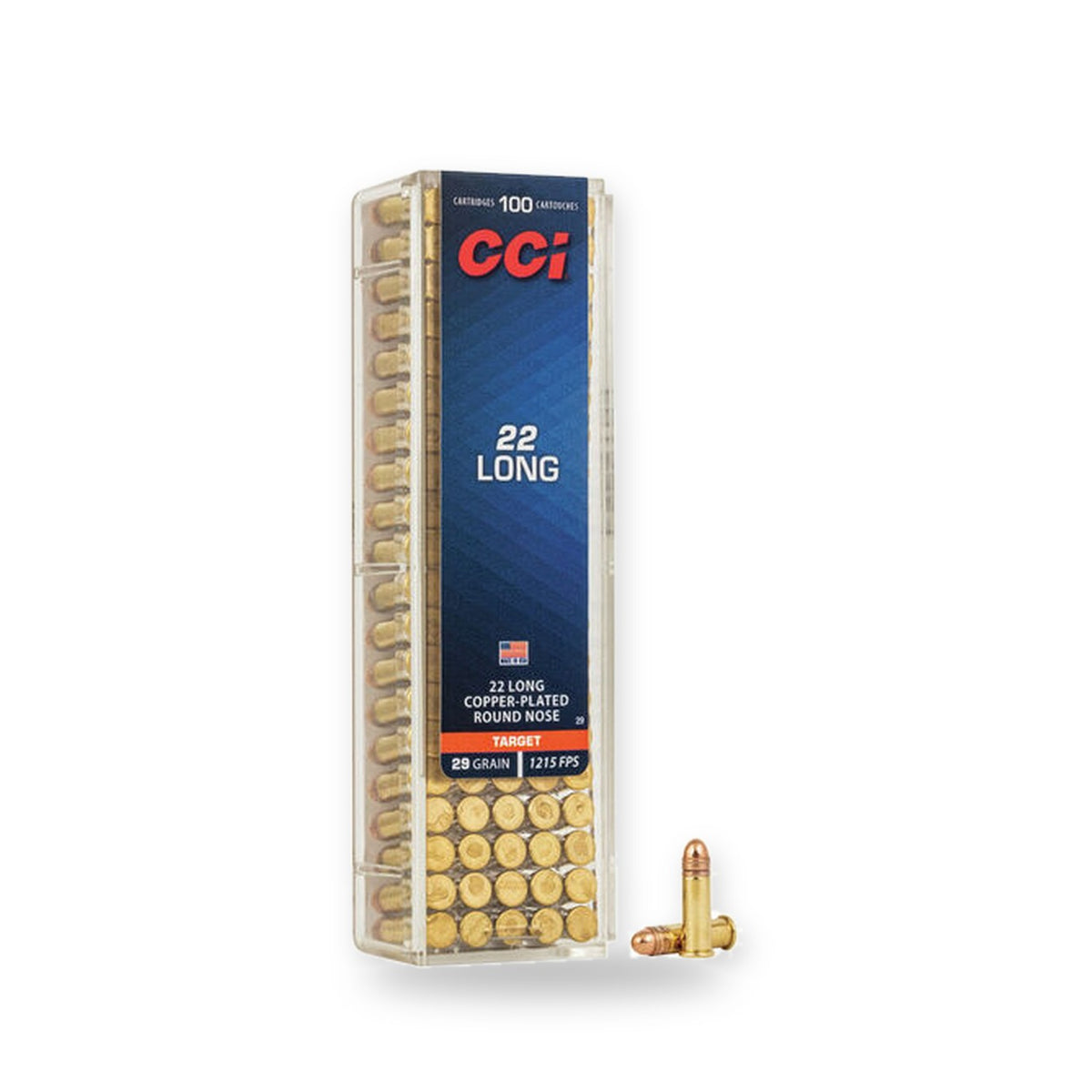 CCI - 22 Long - Target - Copper-Plated - RN - 29gr - 100/Box