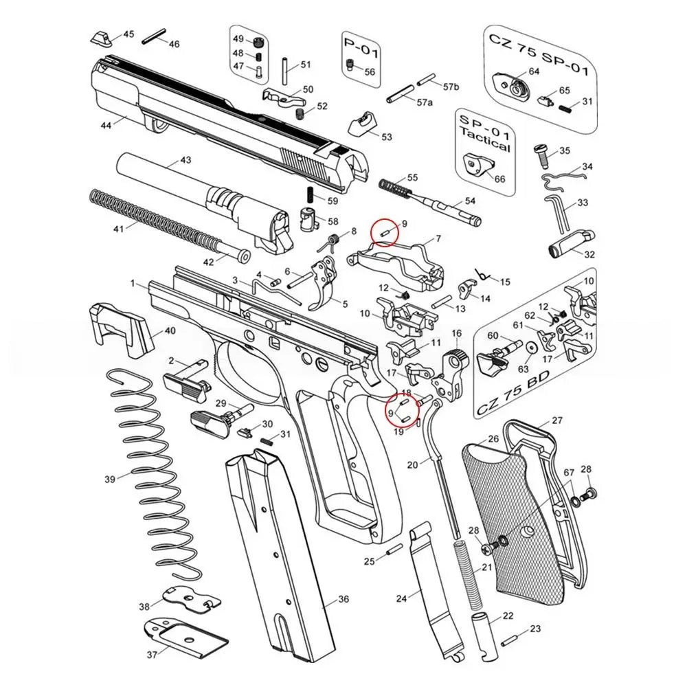 CZ - Hammer pin - 2X8 MM