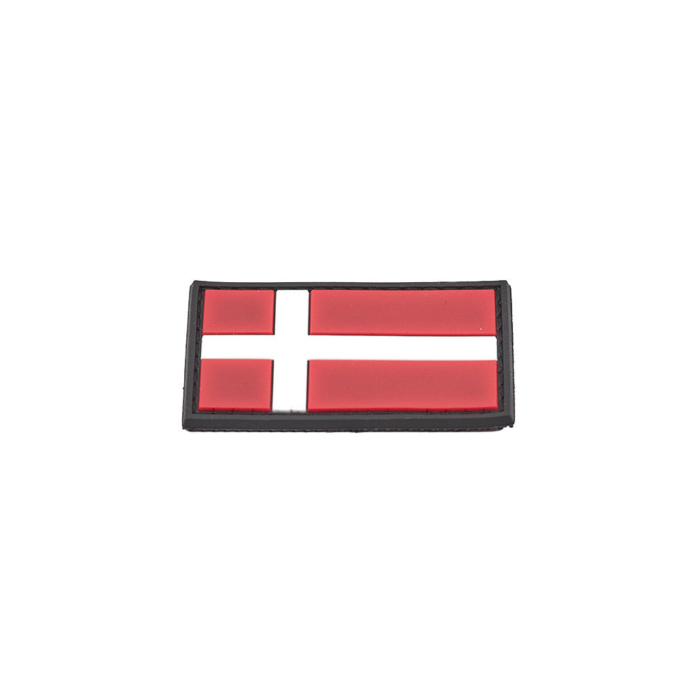 Eemann Tech - Danish Flag PVC Patch 3x5cm with Hook and Loop Fastener
