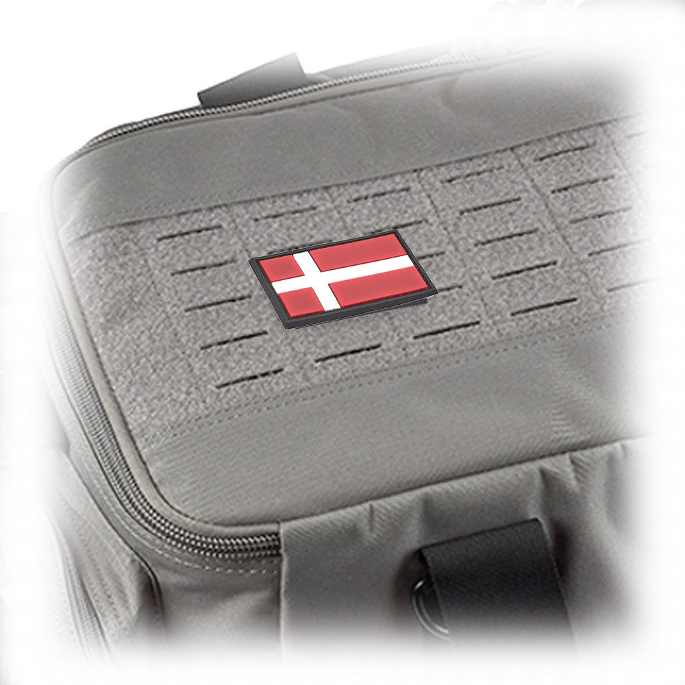 Eemann Tech - Danish Flag PVC Patch 3x5cm with Hook and Loop Fastener