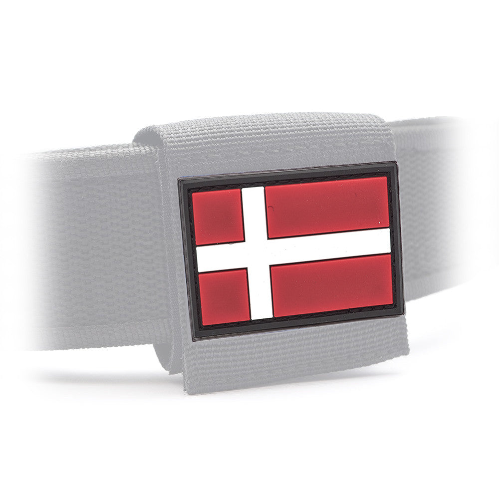 Eemann Tech - Danish Flag PVC Patch 3x5cm with Hook and Loop Fastener