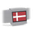Eemann Tech - Danish Flag PVC Patch 3x5cm with Hook and Loop Fastener