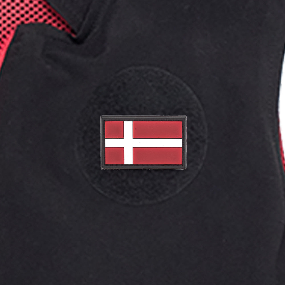 Eemann Tech - Danish Flag PVC Patch 3x5cm with Hook and Loop Fastener