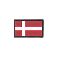 Eemann Tech - Danish Flag PVC Patch 3x5cm with Hook and Loop Fastener