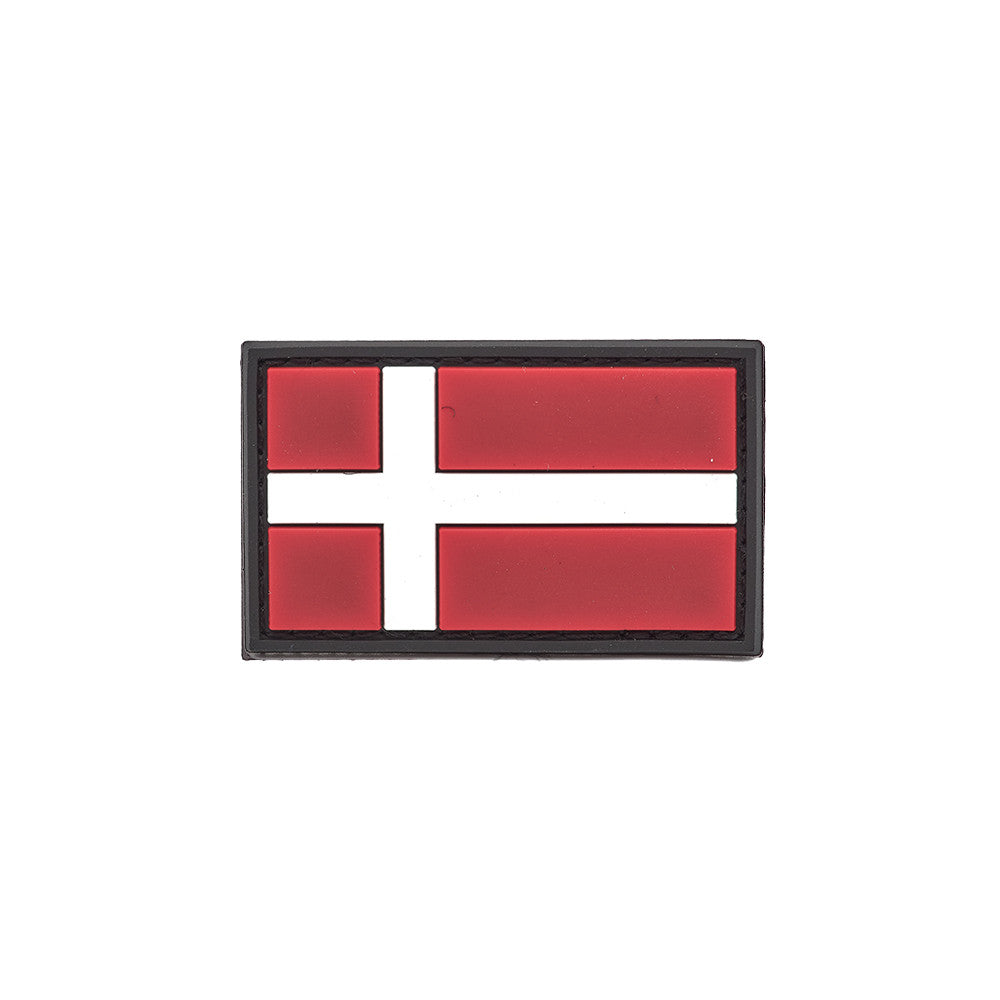 Eemann Tech - Danish Flag PVC Patch 3x5cm with Hook and Loop Fastener