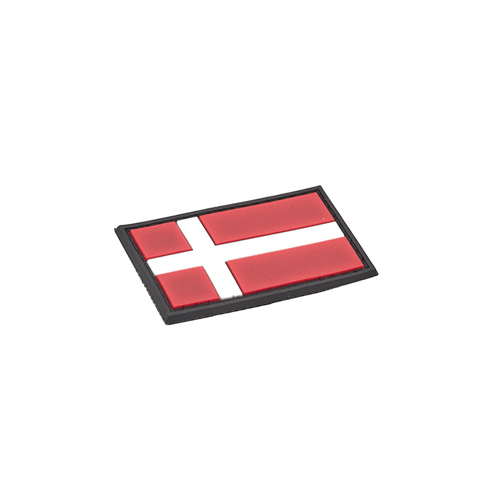 Eemann Tech - Danish Flag PVC Patch 3x5cm with Hook and Loop Fastener