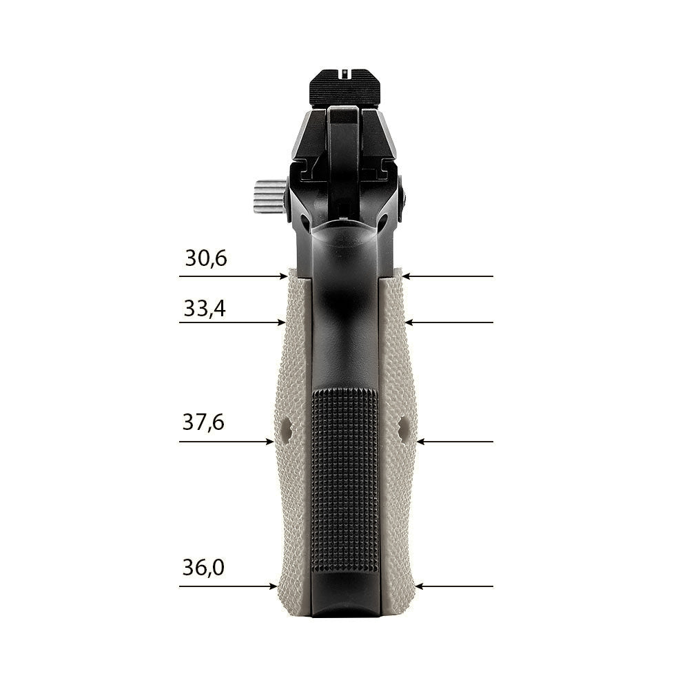 Eemann Tech - 3D Serrated Plastic Grips for CZ Shadow 1/2