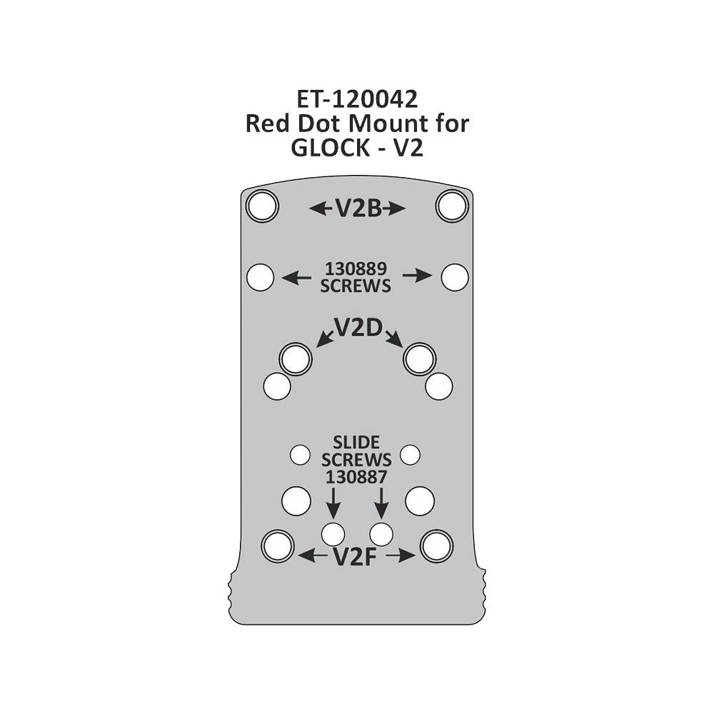 Eemann Tech - Aluminium Red Dot Mount for Glock