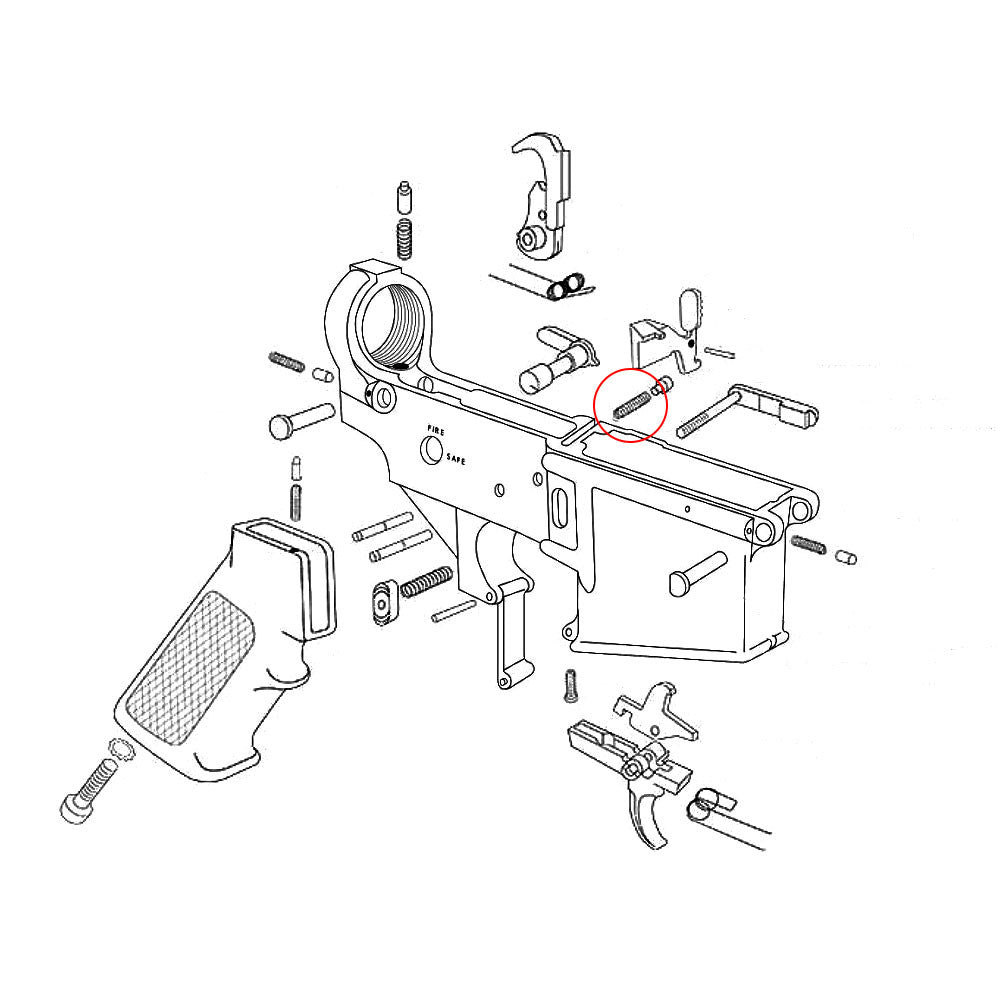 Eemann Tech - AR-15 Bolt Catch Detent Spring