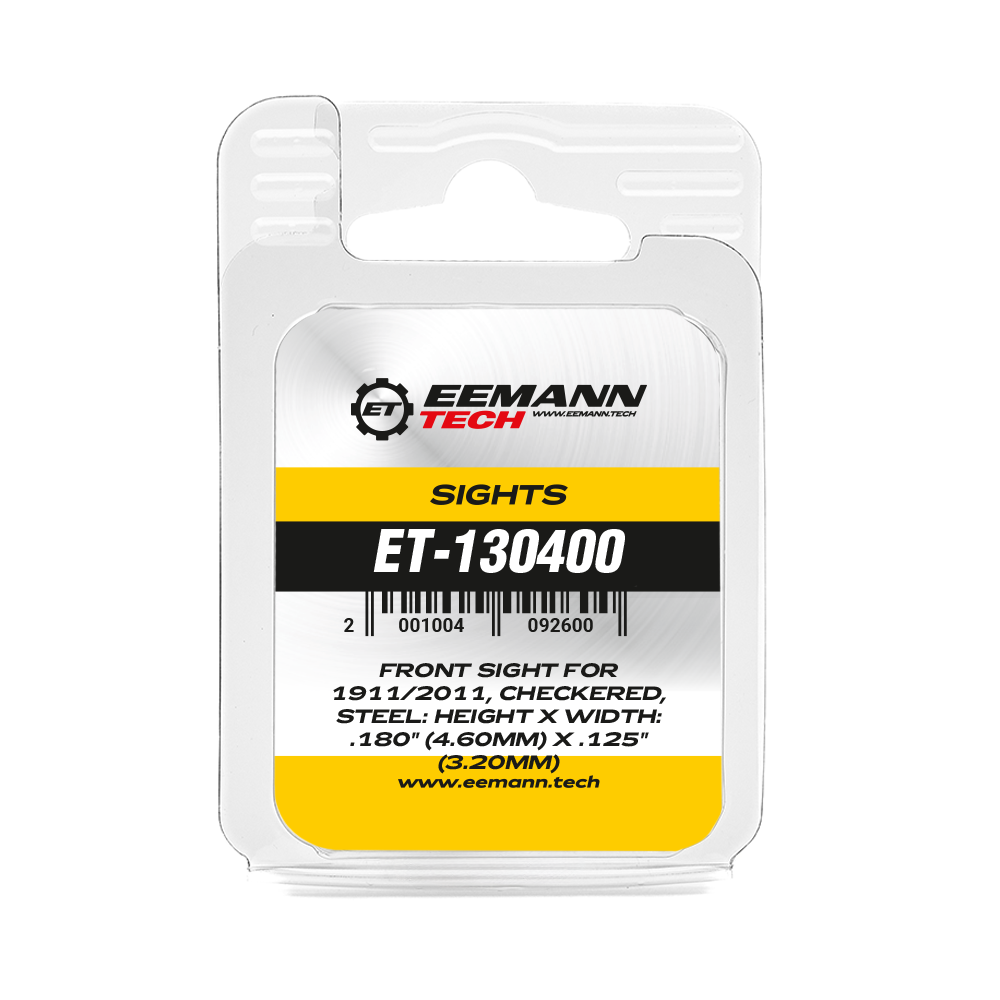 Eemann Tech - Front Sight for 1911/2011, Checkered, Steel