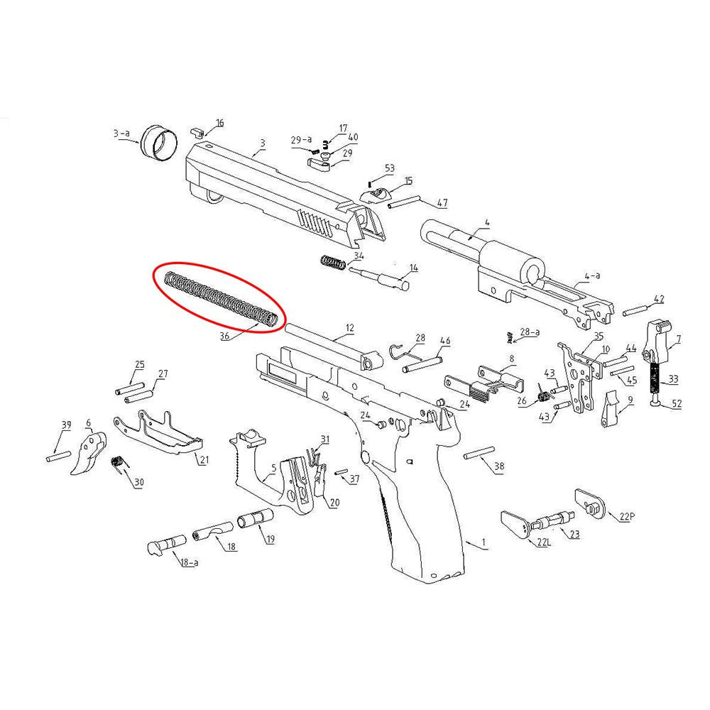 Eemann Tech - Recoil Spring for GRAND POWER T10 / T12 / T910