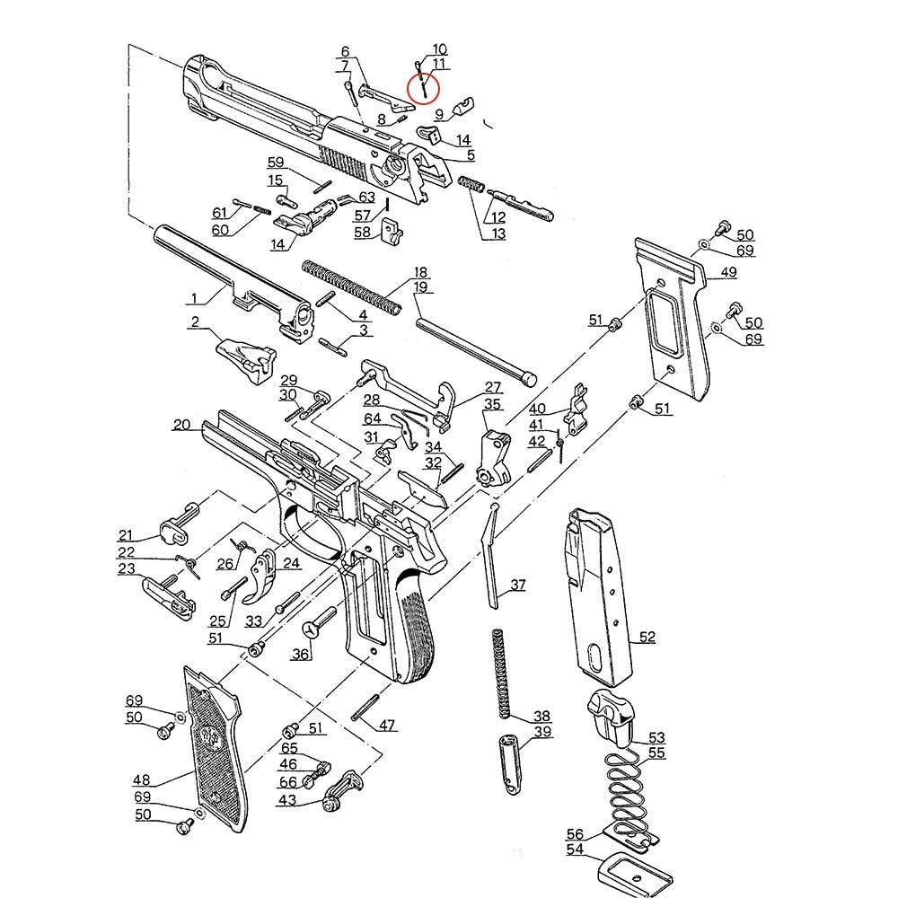 Eemann Tech - Right Safety Spring for Beretta 92/96/98