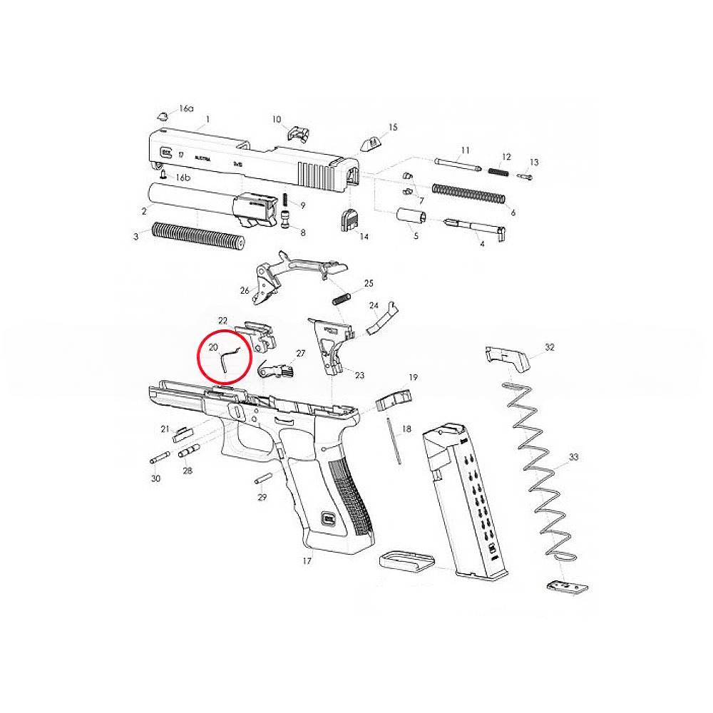 Eemann Tech - Slide Lock Spring for GLOCK 19