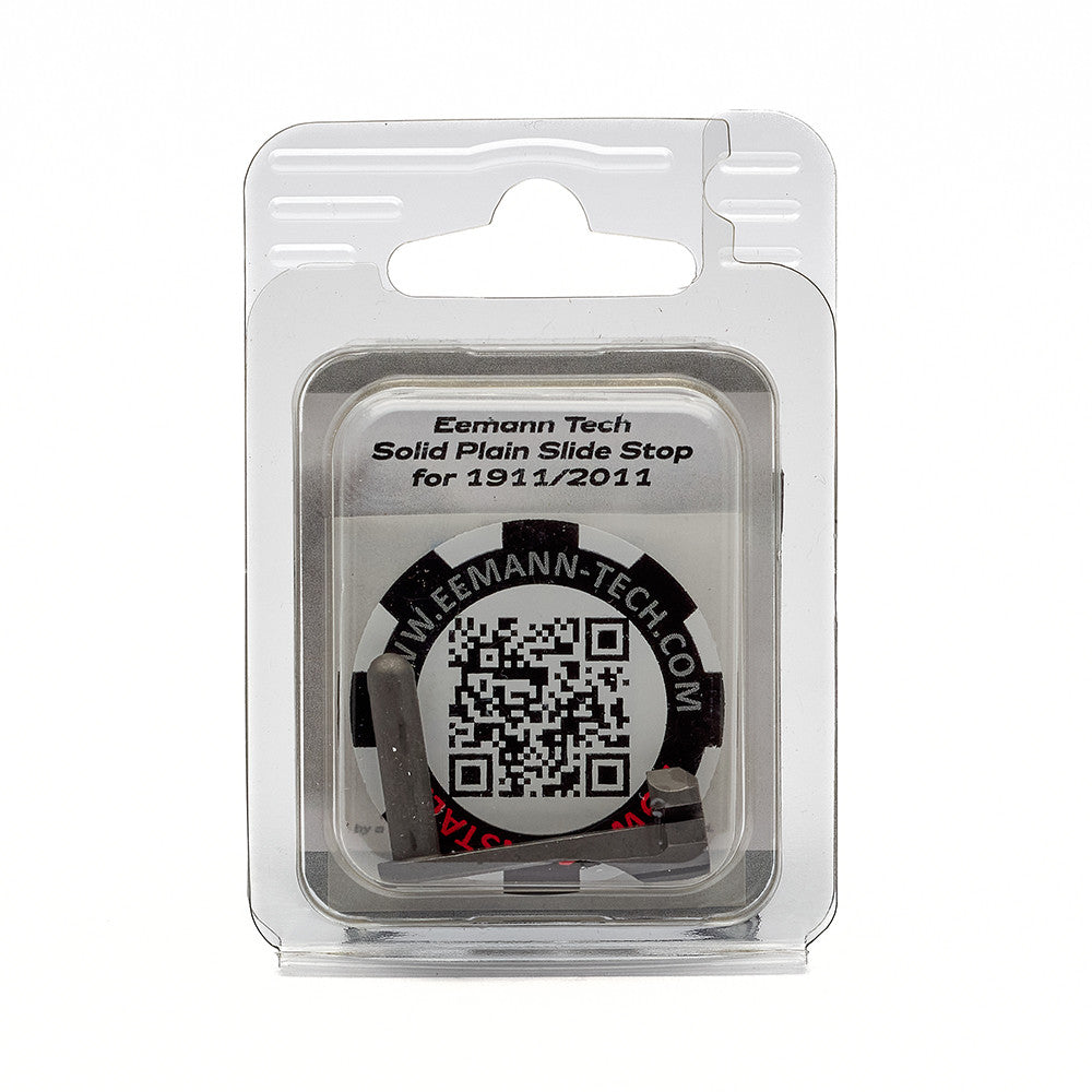 Eemann Tech - Solid Plain Slide Stop for 1911/2011 - Black