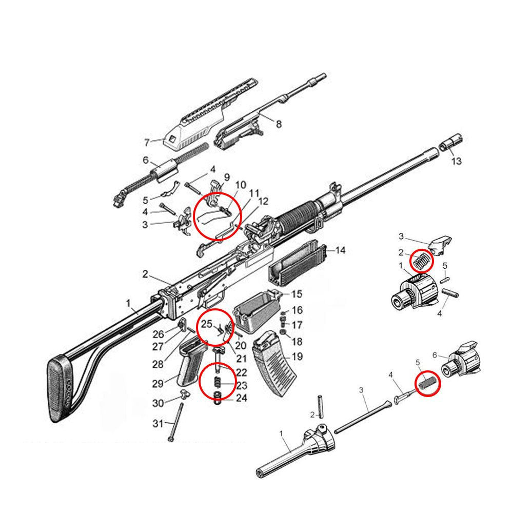 Eemann Tech - Springs Kit for Molot-Vepr 12ga
