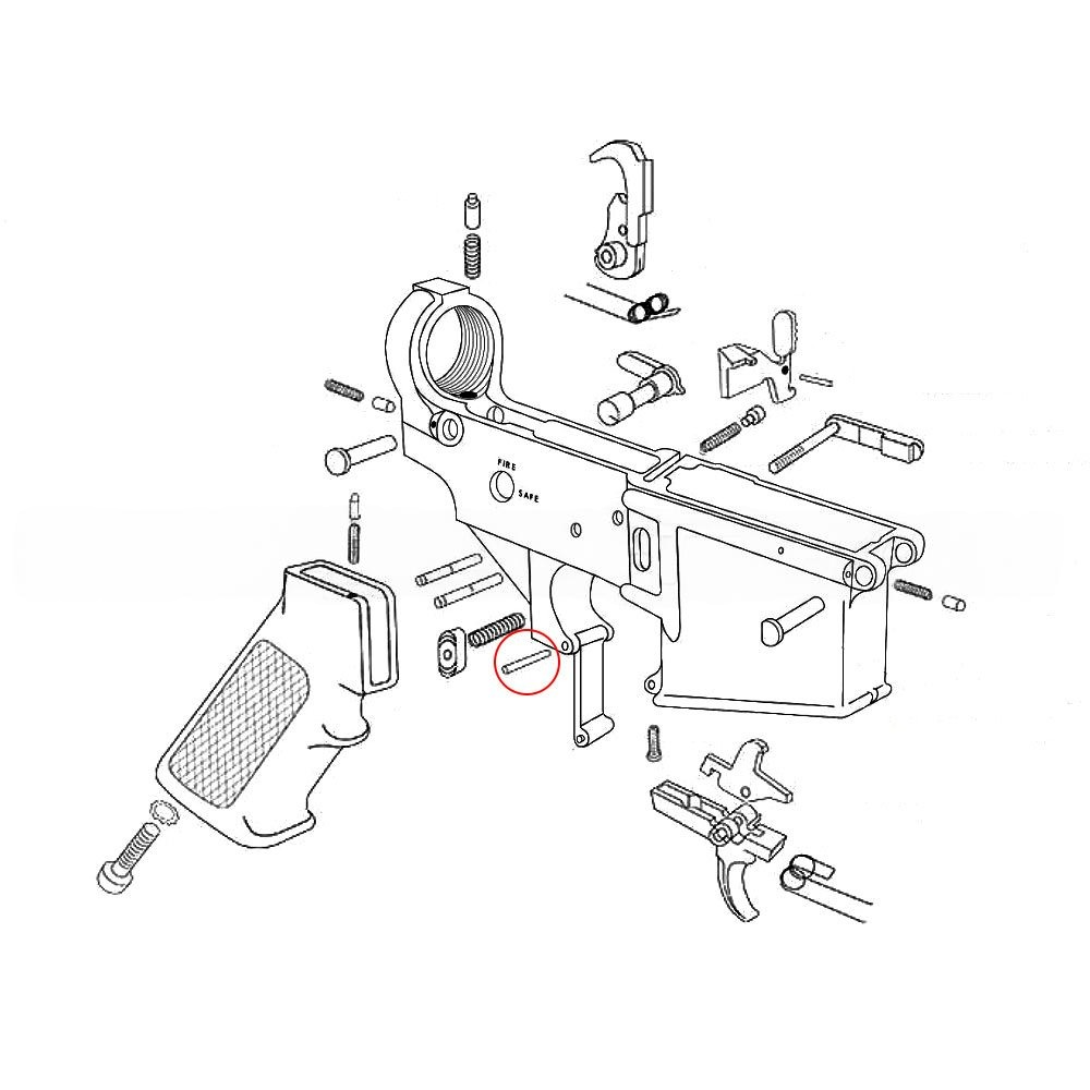 Eemann Tech - Trigger Guard Roll Pin for AR-15