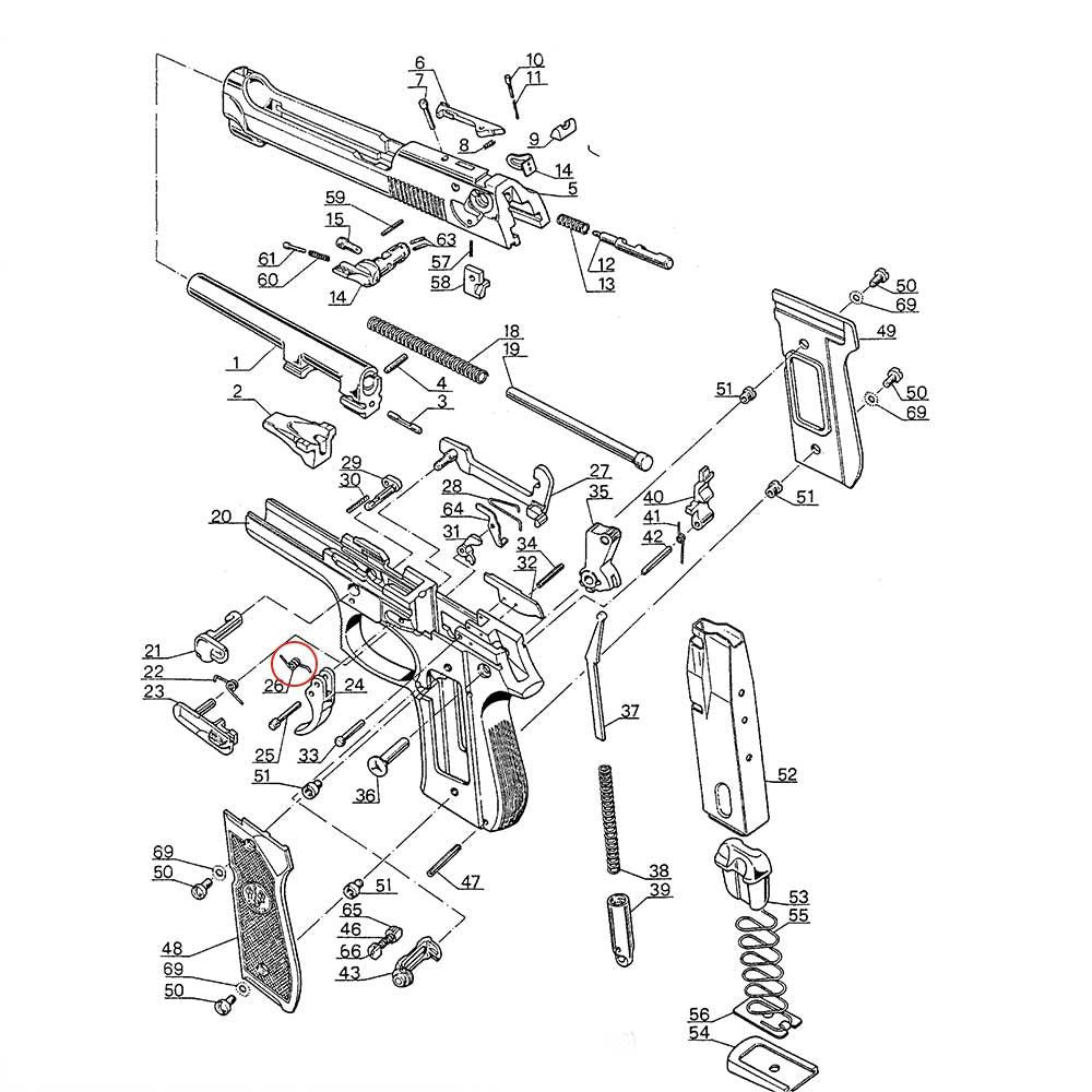 Eemann Tech - Trigger Spring for Beretta 92/96/98