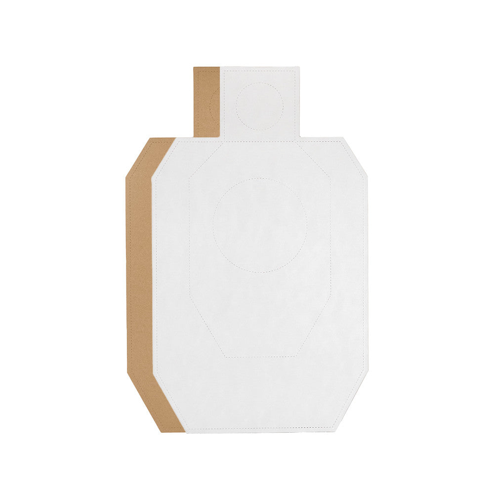 Eemann Tech - Waterproof IDPA Target TAN/WHITE - 50 pcs./Pack
