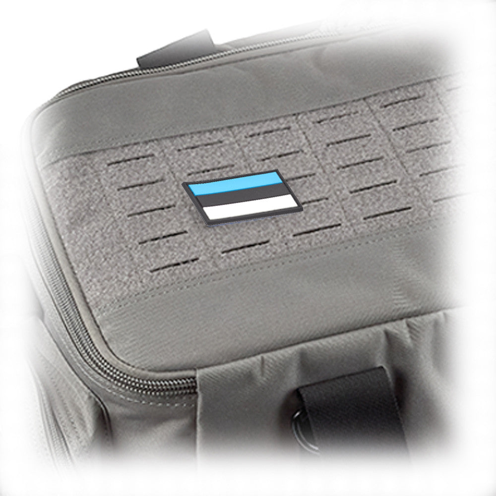 Eemann Tech - Estonian Flag PVC Patch 3x5cm with Hook and Loop Fastener