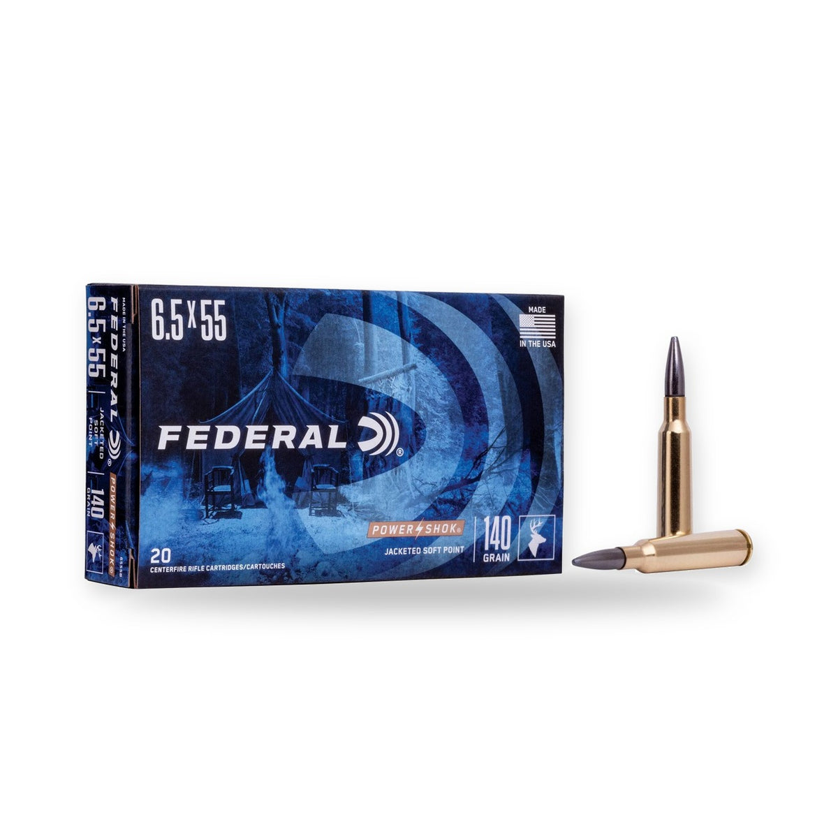 Federal - 6.5x55 - Power-Shok - 140 gr - SP Moly Coat - 20/Box