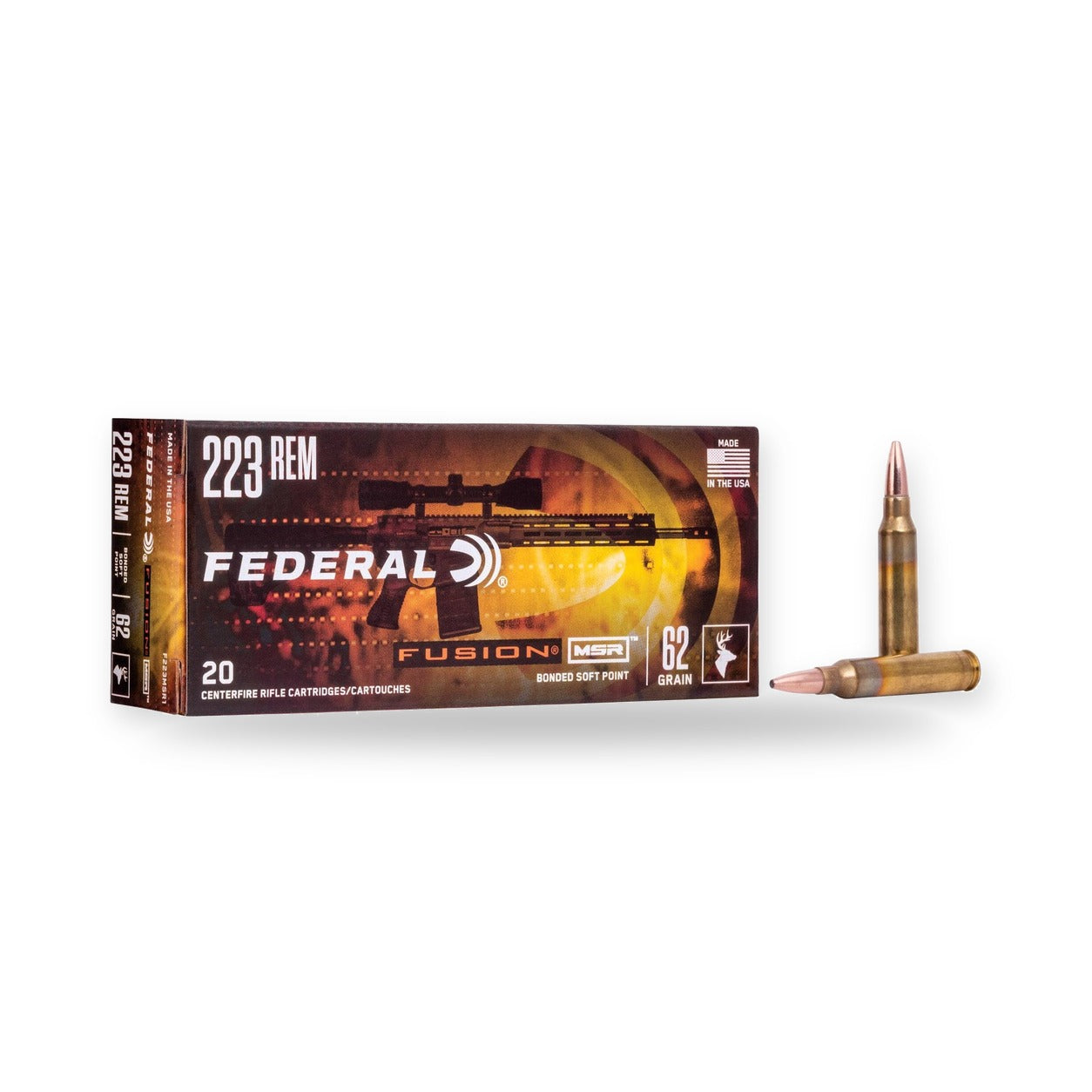 Federal - 223 Rem - Fusion MSR - 62 gr - 20/Box