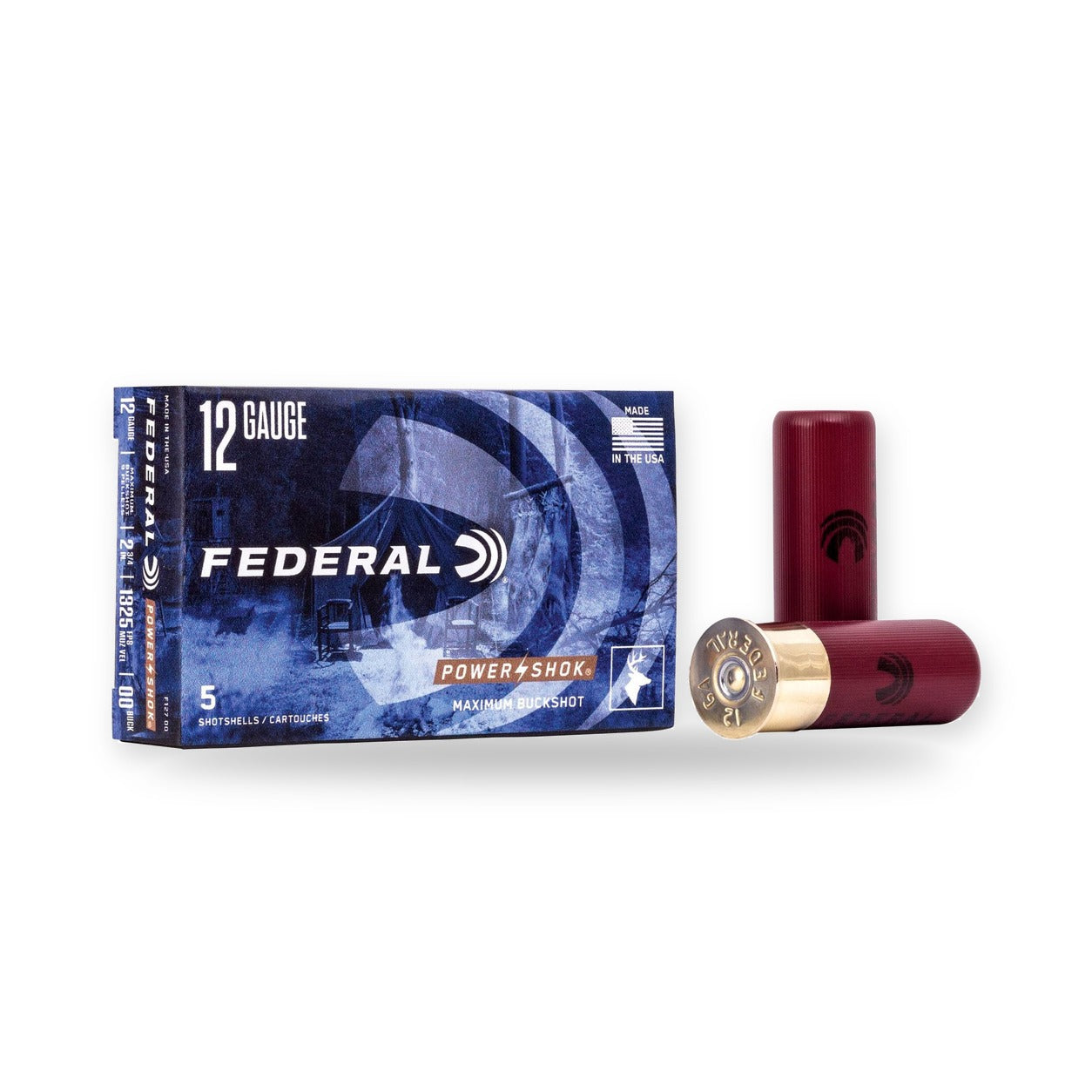 Federal - 12/70 - Power-Shok Buckshot - Max. 9 Pellets - 5/Box