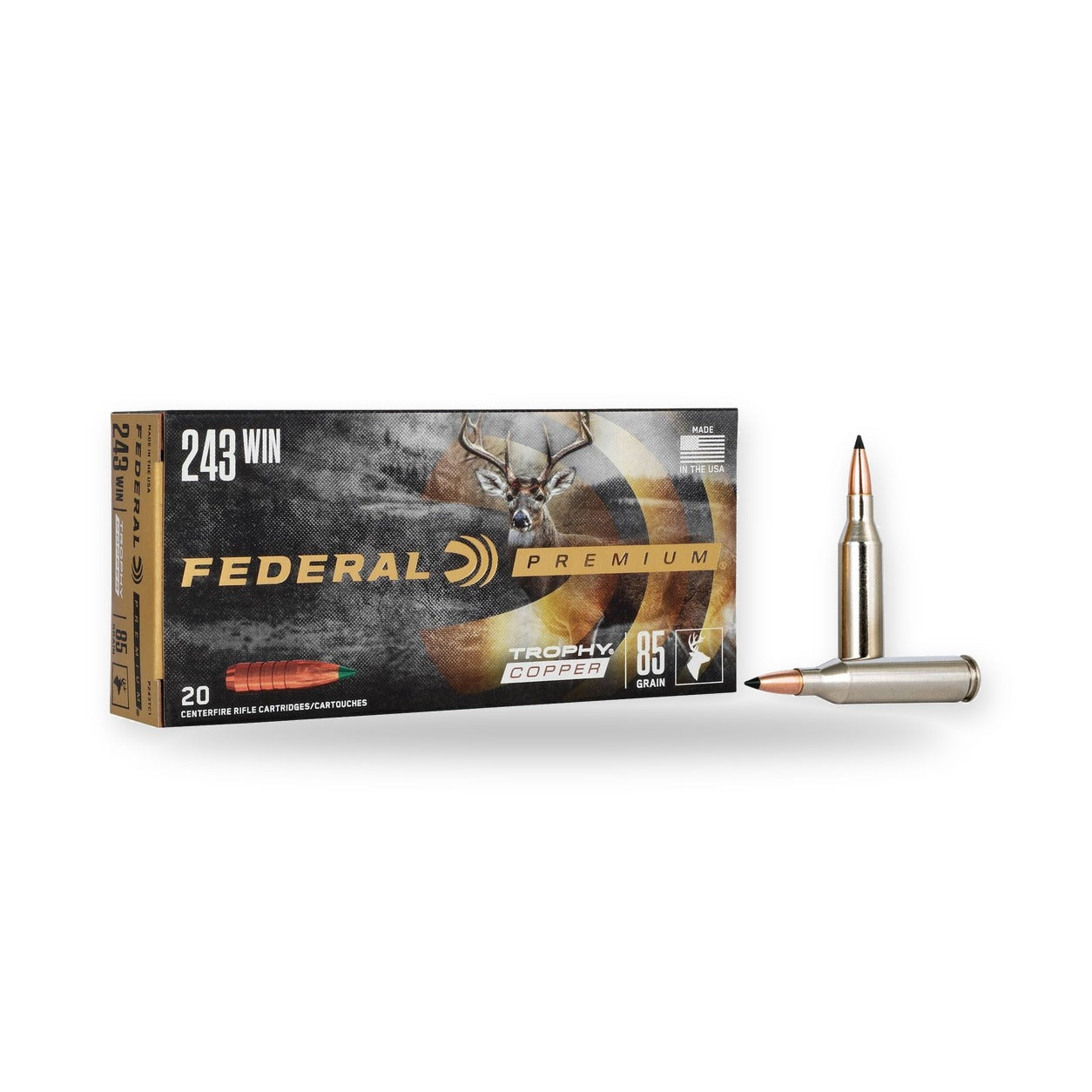 Federal - 243 Win - Premium - 85 gr - Trophy Copper - 20/Box