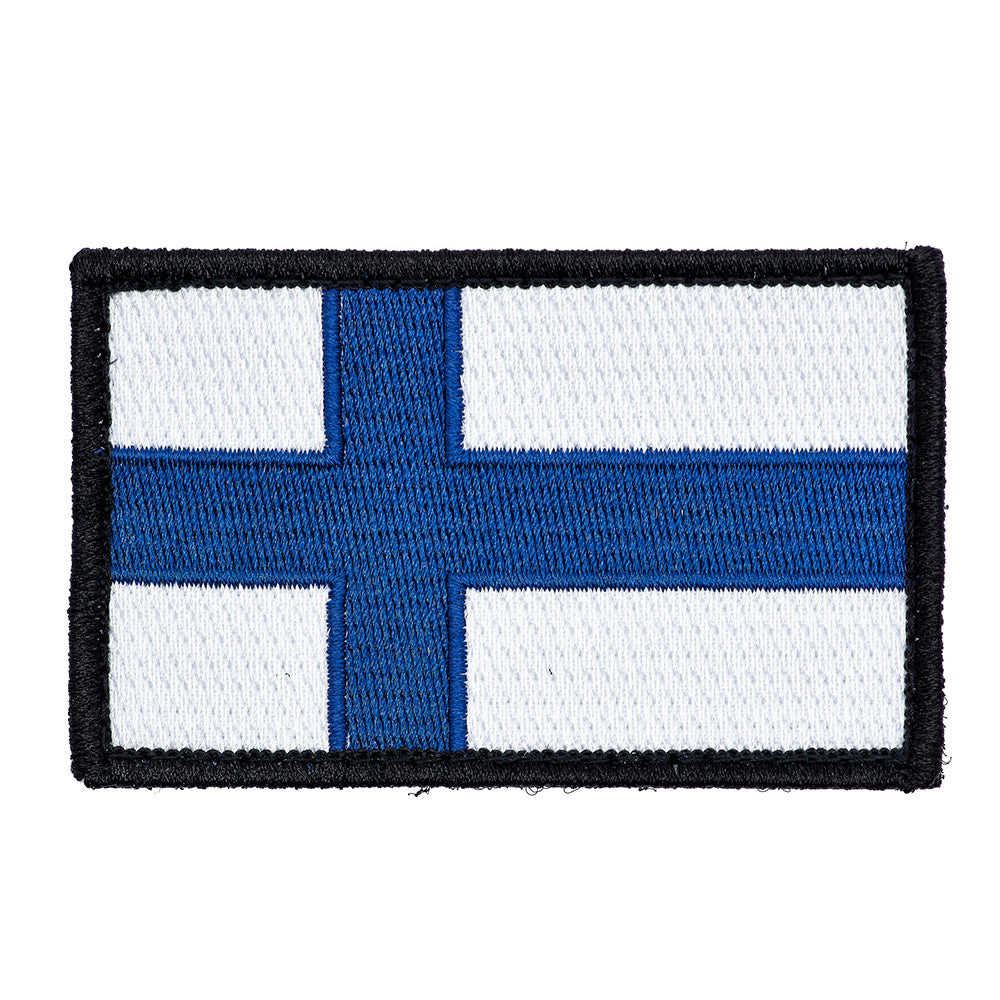 Eemann Tech - Finland Flag Embroidery Patch with Fastener Hook and Loop