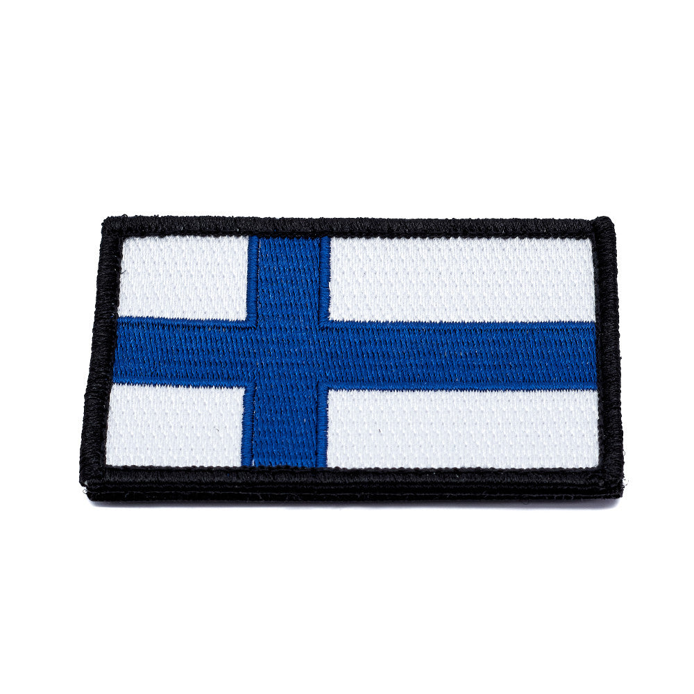 Eemann Tech - Finland Flag Embroidery Patch with Fastener Hook and Loop