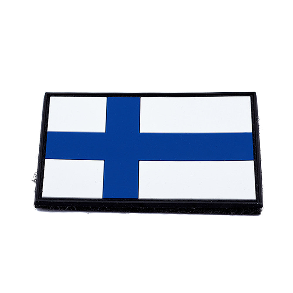 Eemann Tech - Finland Flag PVC Patch with Hook and Loop Fastener