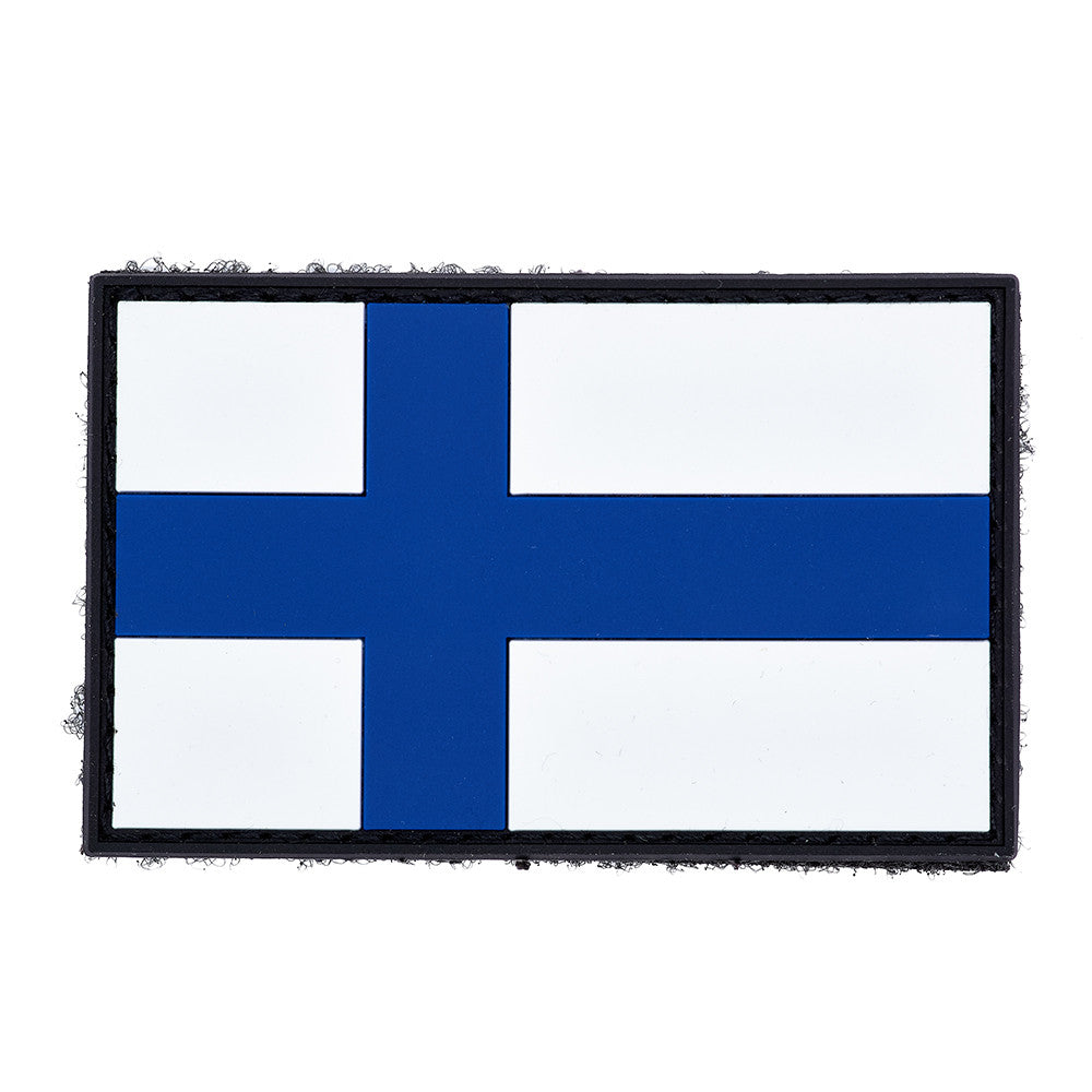 Eemann Tech - Finland Flag PVC Patch with Hook and Loop Fastener