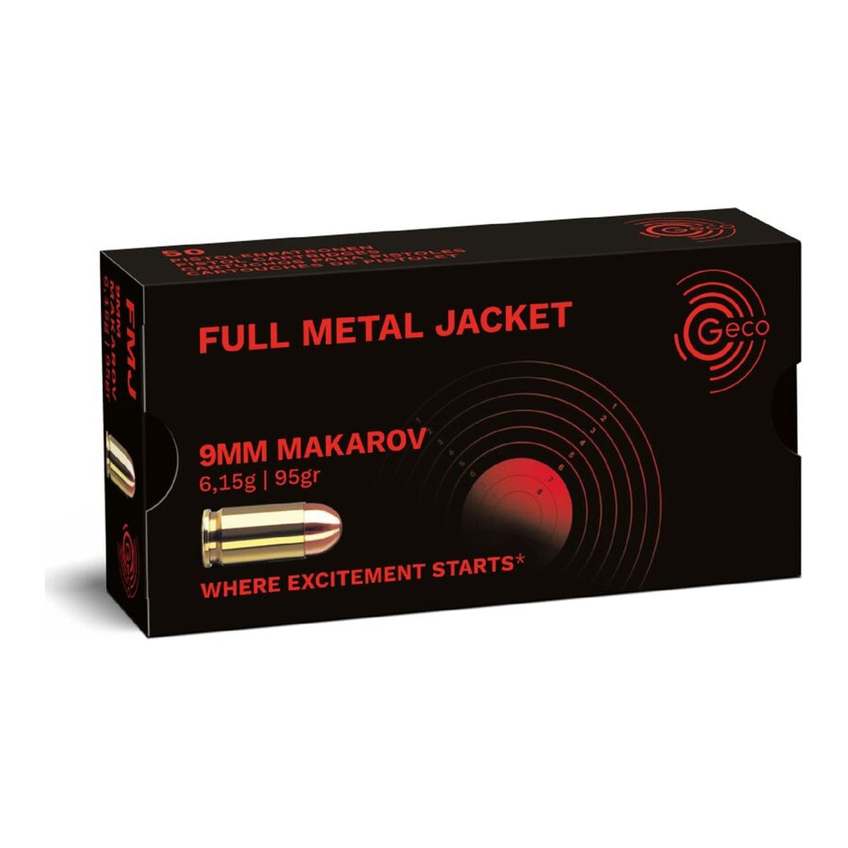 Geco - 9×18 Makarov - 95 gr FMJ - 50 st/ask