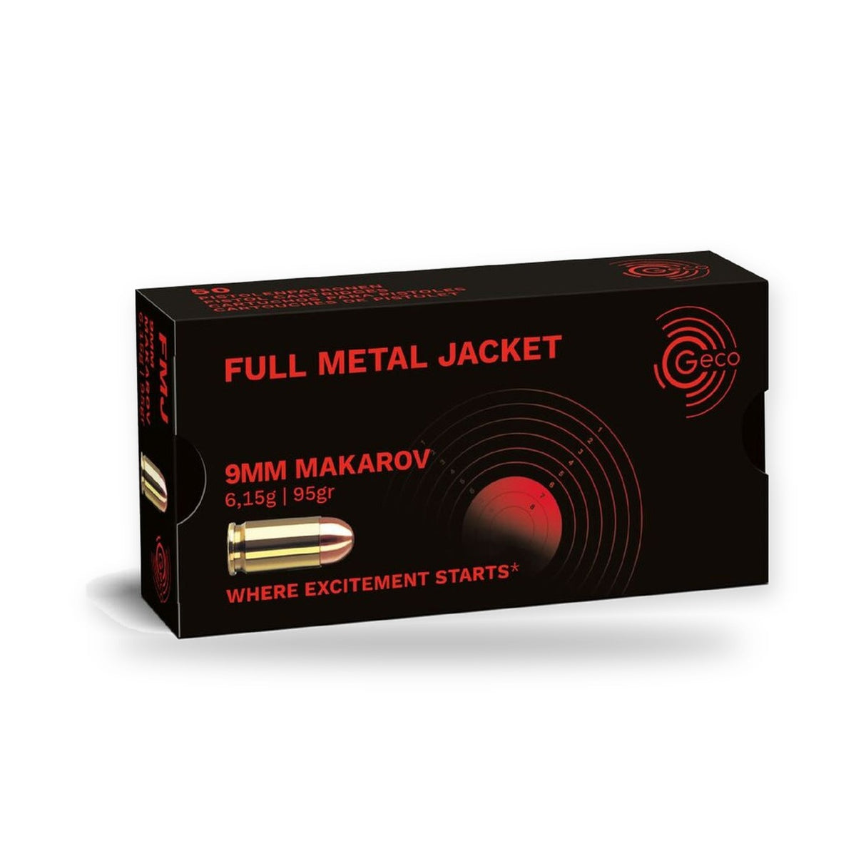 Geco - 9×18 Makarov - 95 gr FMJ - 50 st/ask