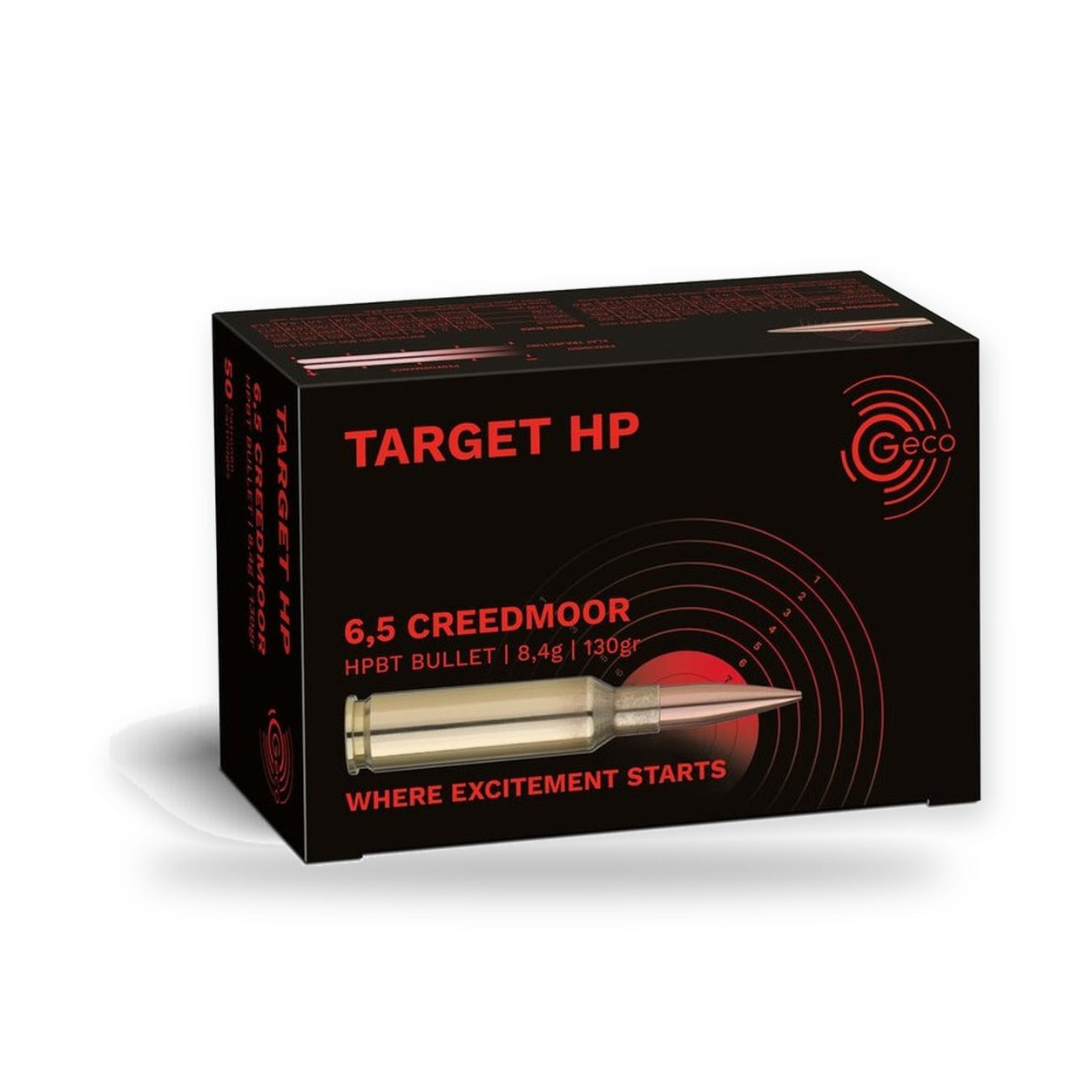 Geco - Target - 6.5 Creedmoor - HP - 8.4g/130gr - 50/ask