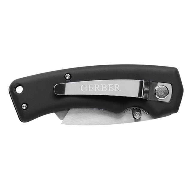 Svart Gerber Edge fällkniv med clip – bild 2