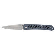 Gerber Affirm fällkniv med blått aluminiumhandtag och clip point-blad