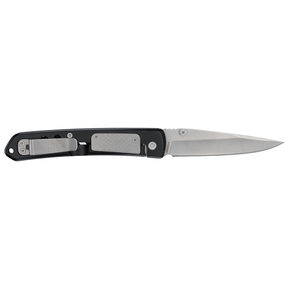 Gerber Affirm fällkniv med blått aluminiumhandtag och clip point-blad – bild 2