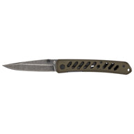Grön Gerber Affirm fällkniv med clip point-blad