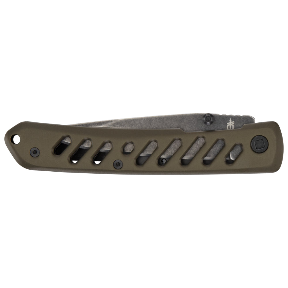 Grön Gerber Affirm fällkniv med clip point-blad – bild 3