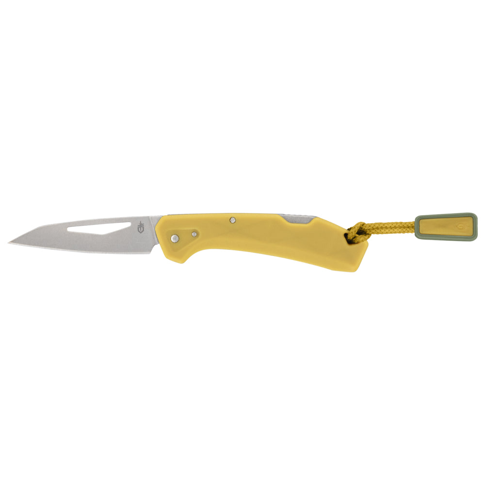 Gul Gerber LST Mini fällkniv med Wharncliffe-blad
