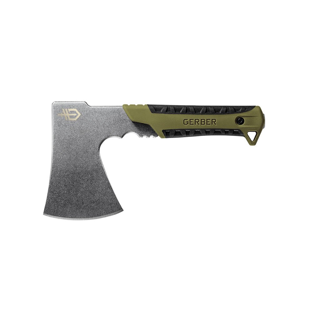 Grön Gerber Patch Hatchet yxa med gummigrepp