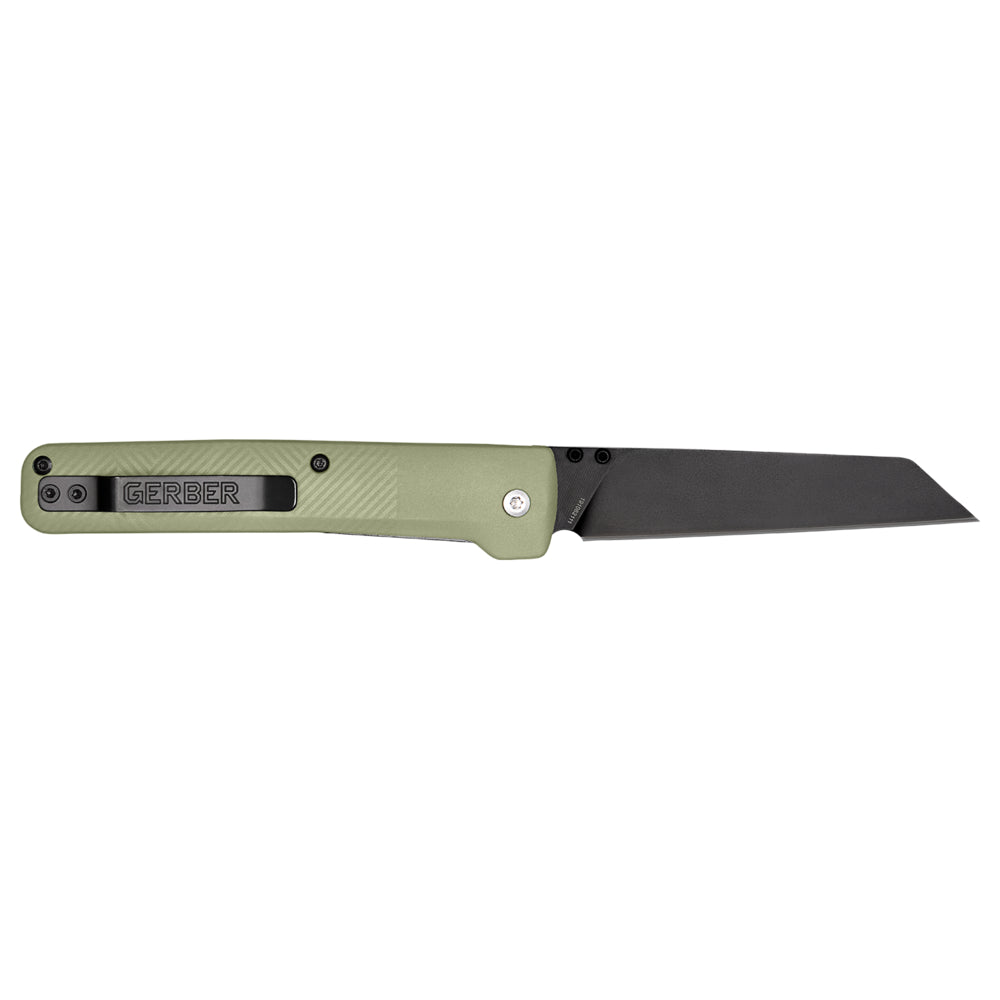 Gerber Pledge fällkniv i Lichen grön med omvänt tanto-blad – bild 4