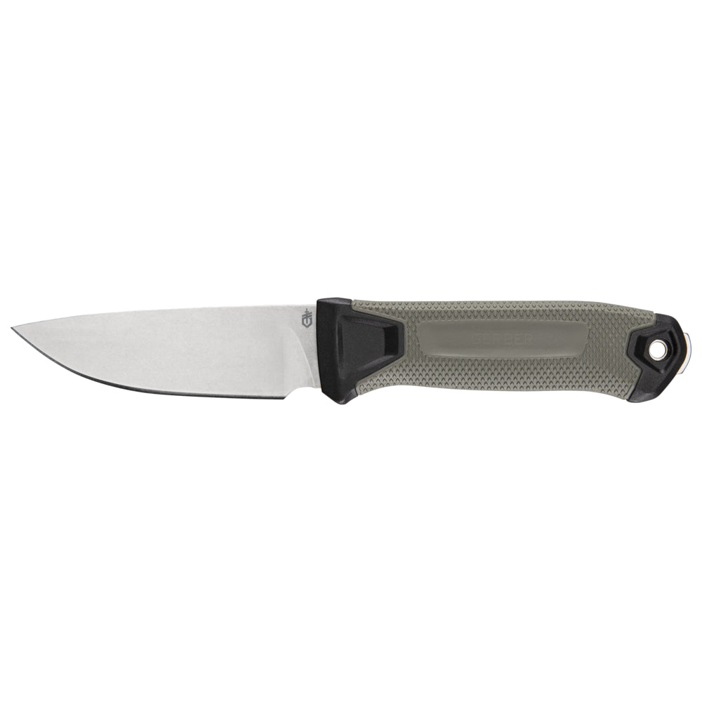 Grön Gerber StrongArm Camp kniv med fast blad och slida