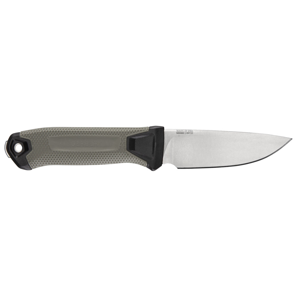 Grön Gerber StrongArm Camp kniv med fast blad och slida – bild 4