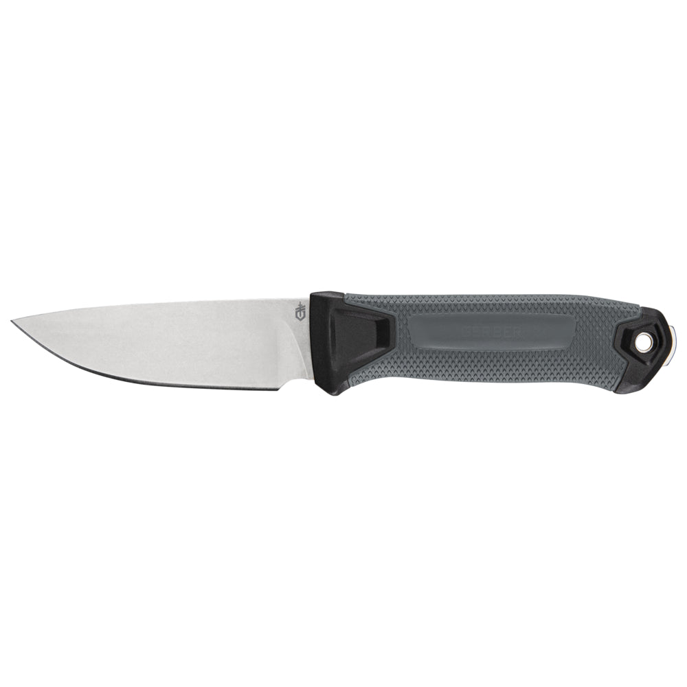 Gerber StrongArm Camp grå kniv med fast blad och slida